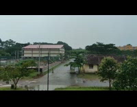 Lightning strikes together with the transformer that exploded