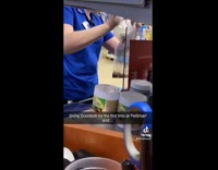 Collab BitchMP - Guy picking up bag of crickets for DoorDash order 