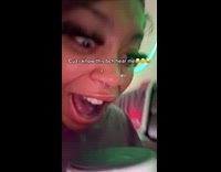 Woman screams at Alexa speaker with music
