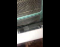 Pet birds escaped cage and hides behind AC