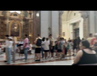 Collab IITW - Woman in white coords skirt hold up line at church