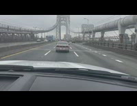 Cardboard license plate car george washington bridge 