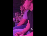 Collab BitchIG2 - Guy puts hand on mans leg and he hits it 