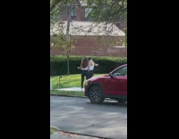 Two women in a same outfit dances for tiktok