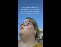 Girl leaves work and finds her jeep is on 