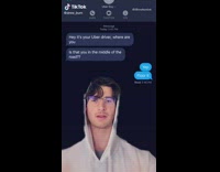 Guy texts uber driver to floor it