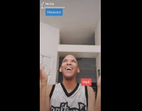 Guy on elevator goes to hell