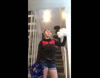 BitchMP - a girl dances with pompoms to viral voicemail