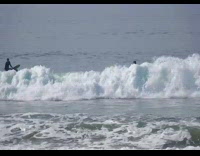 Wetsuit guy attempts to surf wave fail 