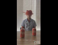 Guy two coke cans tiktok turns into mr krabs dizzy