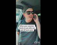 When your coworker checks on you after you get off work early 