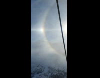 Multiple Halo Formation at Snowy Mountain Sunrise