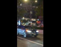 Couple takes video inside the car at night in new york 