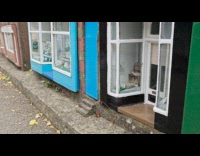 Model town with small houses street