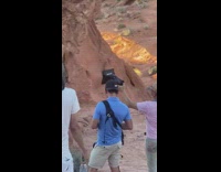 Three women photo shoot crew canyon sunset