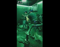 Three guys playing paranormal activity VR game 