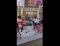 Women in lingerie draw on butts 