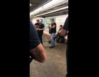 Rascal flatts plays live concert in New York subway station