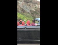 Man violet polo black convertible car photo shoot Part 1