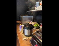 Boba pearls shoots out from rice cooker