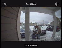 Guy wears new shoes slides on snow