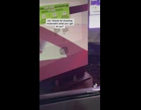 Mom goes through mcdonalds drive thru when daughter works