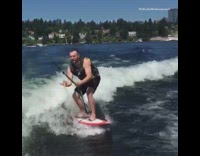 Wakeboarder Catches Beer and Chugs It