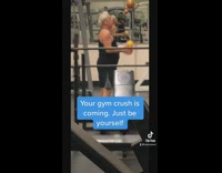 Grandpa juggles balls inside gym 