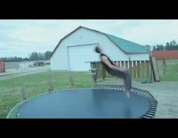 Guy Attempts Handstand Then Backflip On Trampoline, Falls Off Onto Head