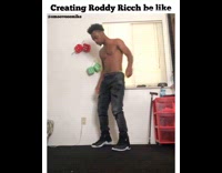 Guy puts on clothes into roddy ricch 