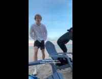 Woman does broom trend on boyfriend and fails