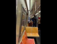 Oatly mascot steps out from train ride