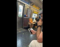 Collab WINY - Two men sleep in train with large dog plushy part 2