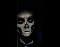 Girl gets scared by own face filter 