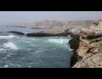 Person filming ocean and its sound overcast