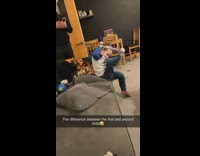 Two different little boys violin versus tape