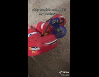 Collab BitchIG2 - Red lightning Mcqueen crocs that also light up