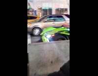 Grinch dances in traffic