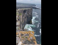 View of ocean on top of cliff