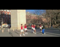 People in Same Attire Dances at Park