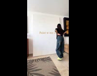 Collab ClipsIG - Woman paints huge medusa portrait 