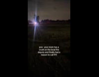 Woman filming mom waiting for fire deputy