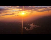 Paragliding video in wonderful sunset of Brazil