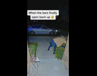 Collab Clips mpugc - Girl falls into bush security camera