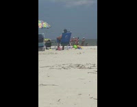 Group of women bikini tiktok dance public