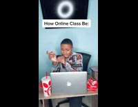 Guy eats chick fil a during class 