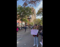 NYC Marathon sign that says its okay to finish fast today