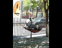 Man sleep on hammock on the street