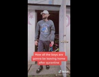 Guy grey shirt one arm bigger quarantine 