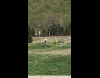 White shirt girl yoga on picnic table 